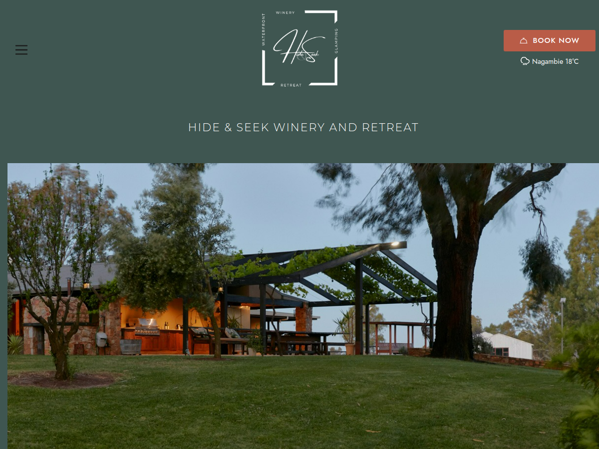 Hide and Seek Retreat. Live site preview