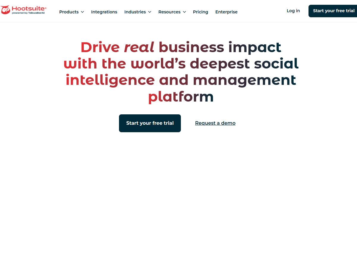 Hootsuite website screenshot