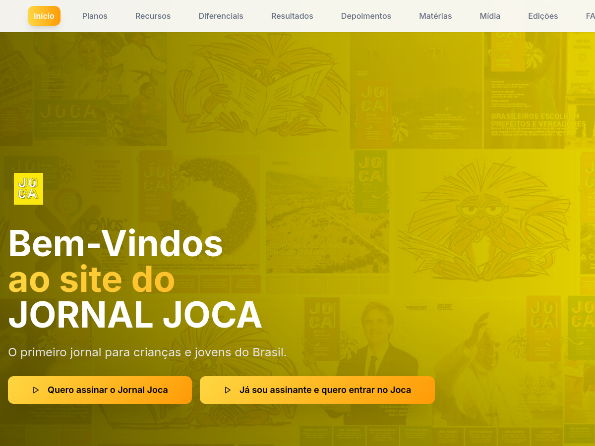 Jornal Joca website preview