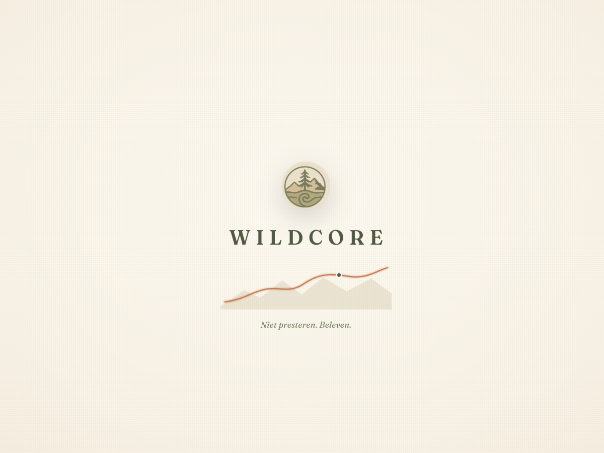 Wildcore trail-running retreat landing page