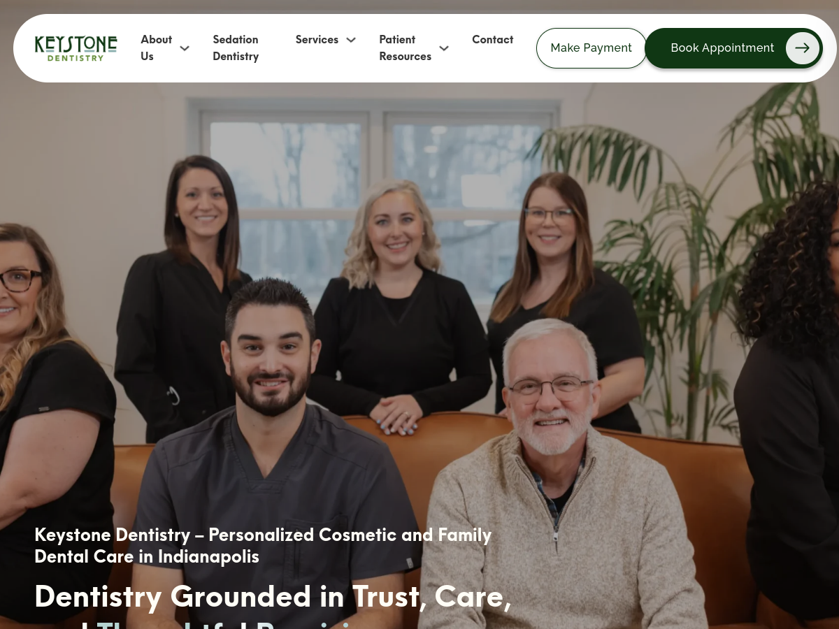 Keystone Dentistry website screenshot