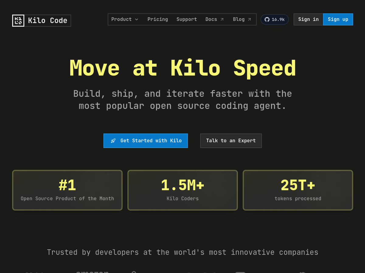 Kilo Code website screenshot