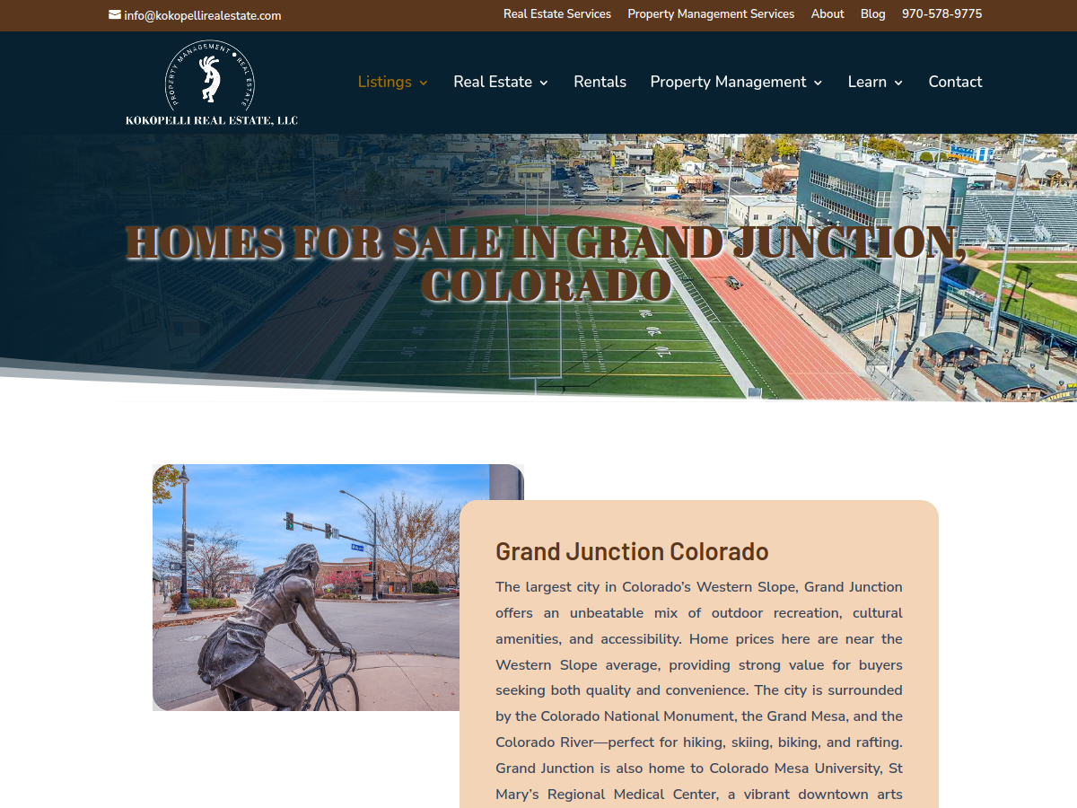 Kokopelli Real Estate LLC website screenshot