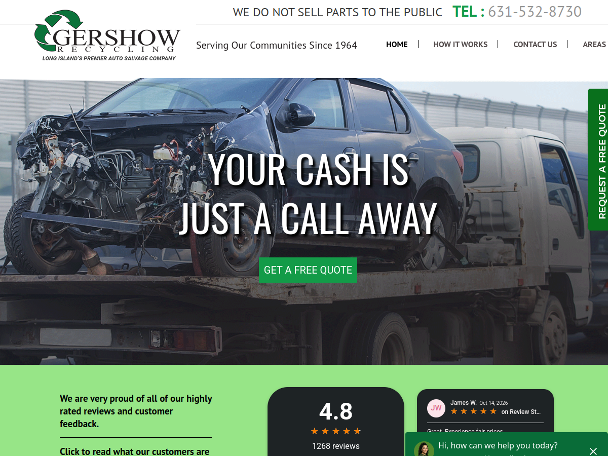 Gershow Recycling website screenshot