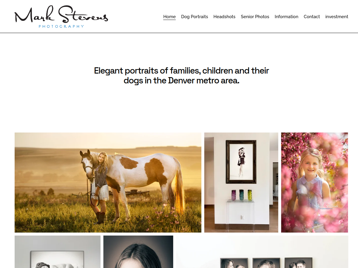 Mark Stevens Photography website screenshot