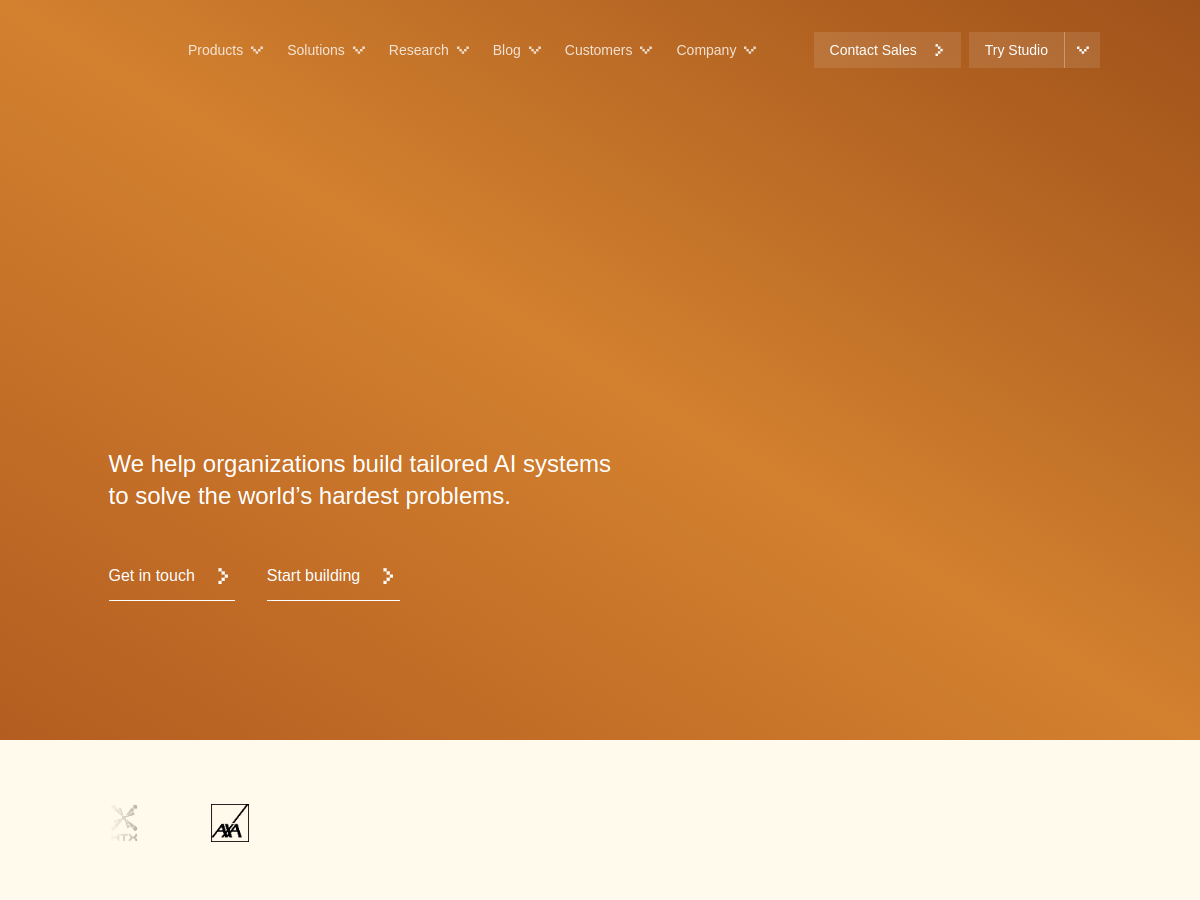 Mistral AI website screenshot