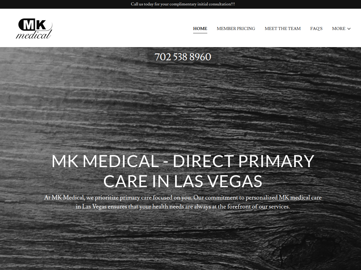 MK Medical LLC website screenshot