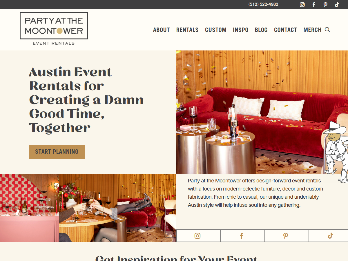 Party at the Moontower website screenshot
