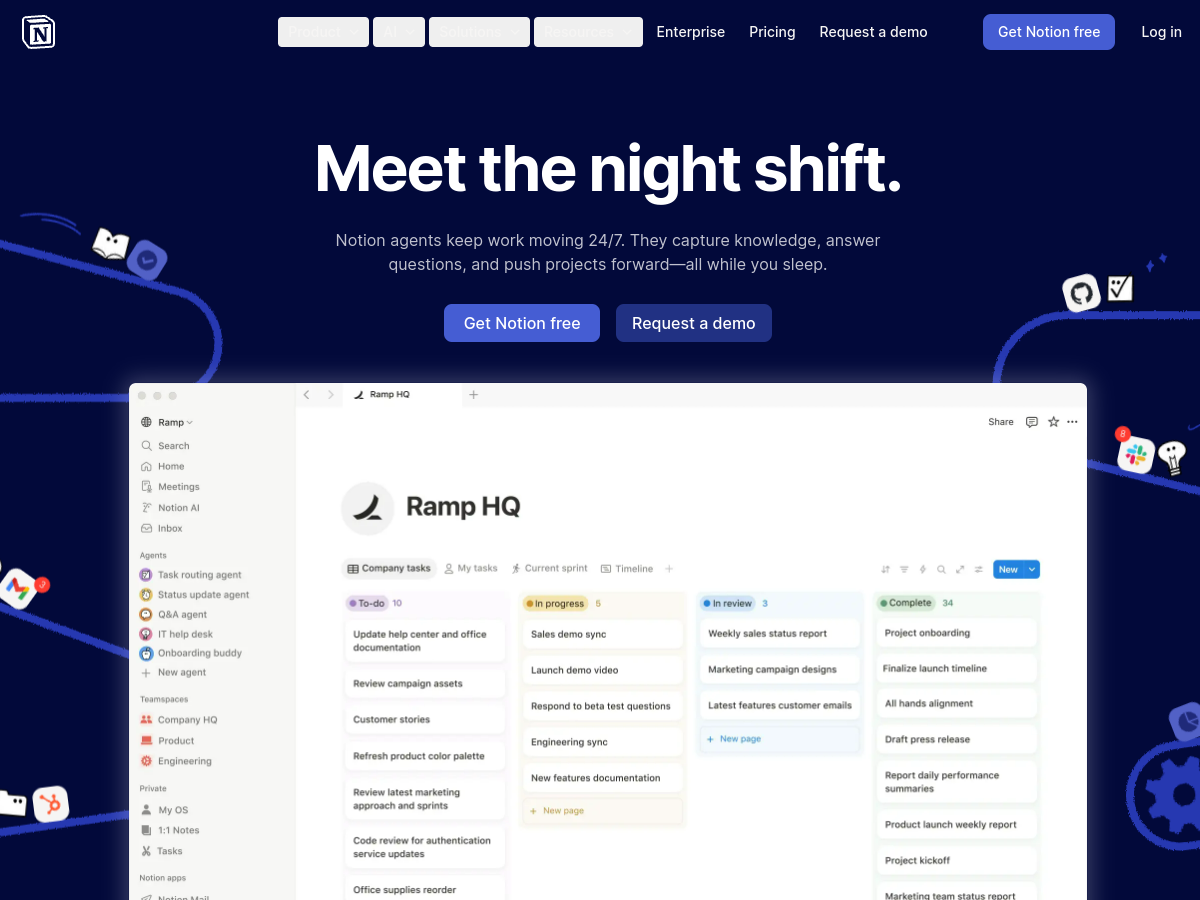 Notion website screenshot