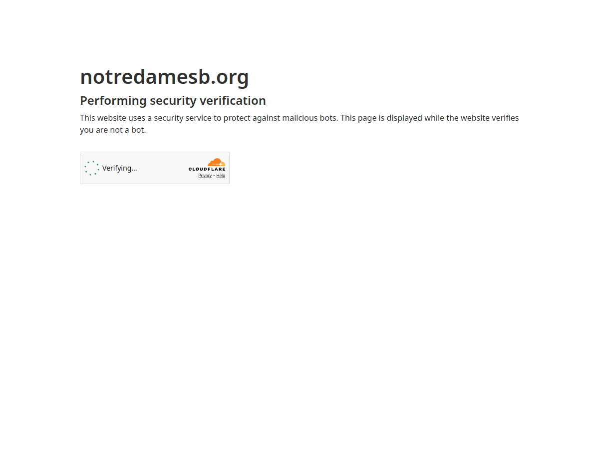The Notre Dame School website screenshot