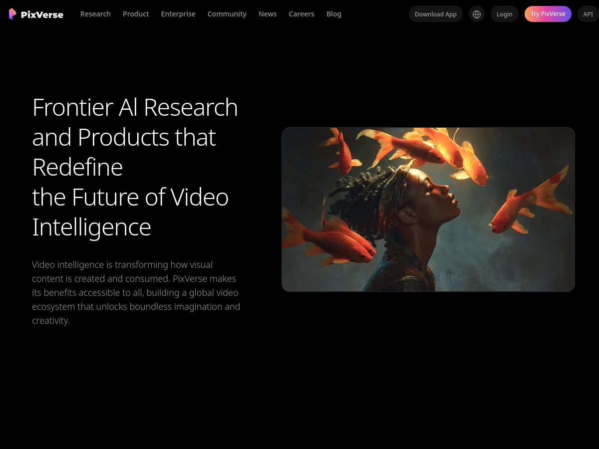 Pixverse website screenshot