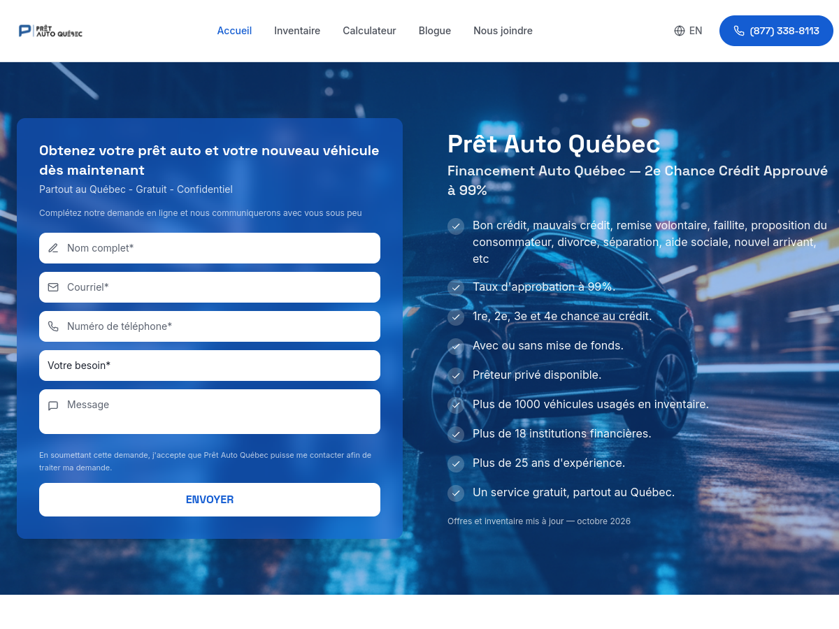 Prêt Auto Québec