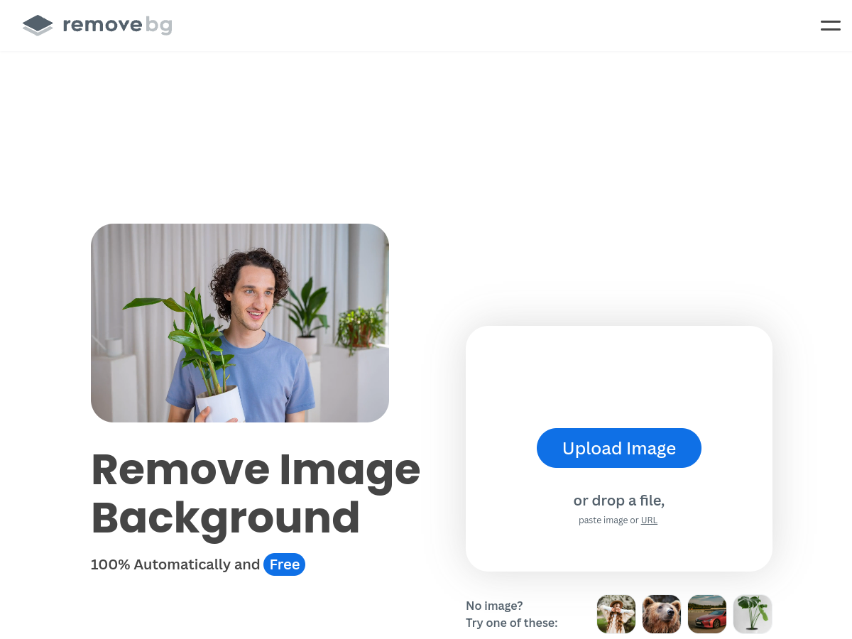 Remove.bg website screenshot