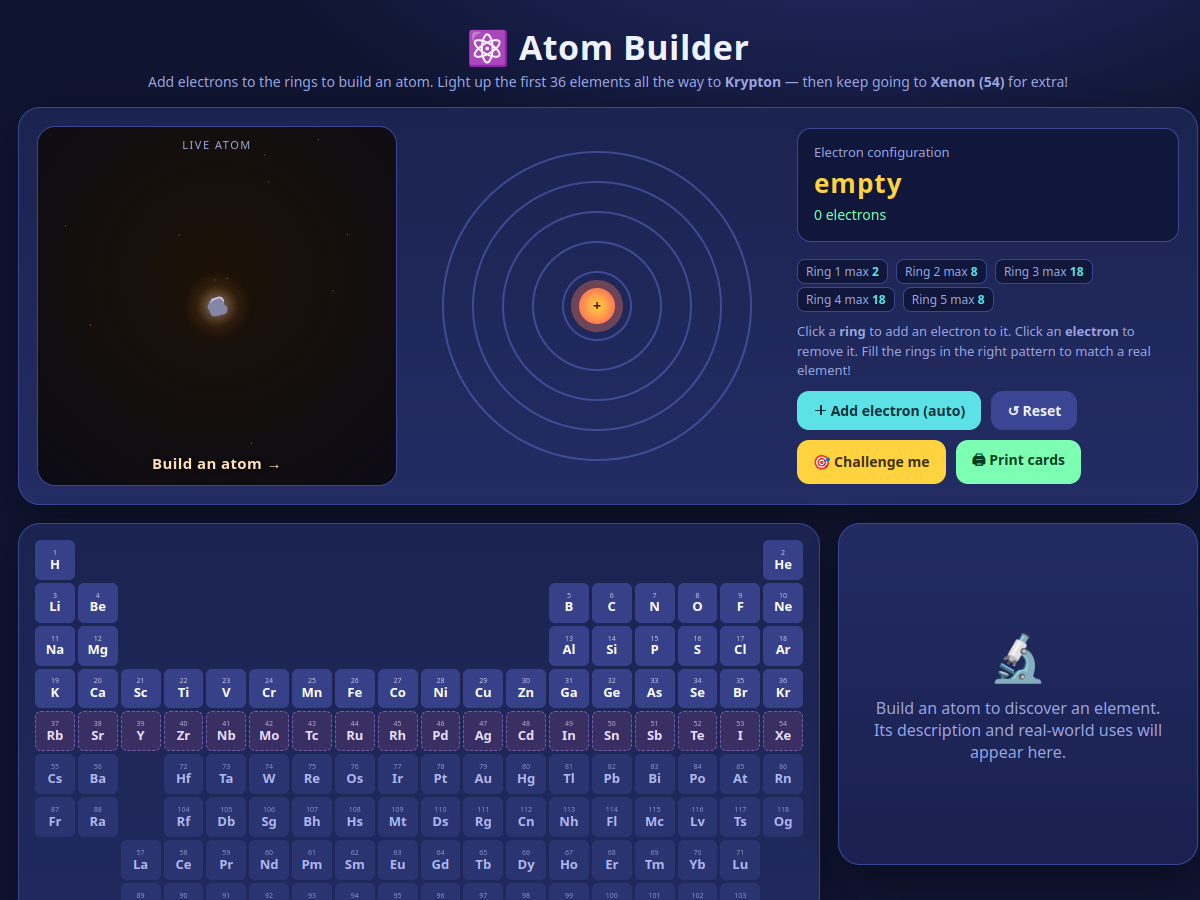 Preview of Atom Builder