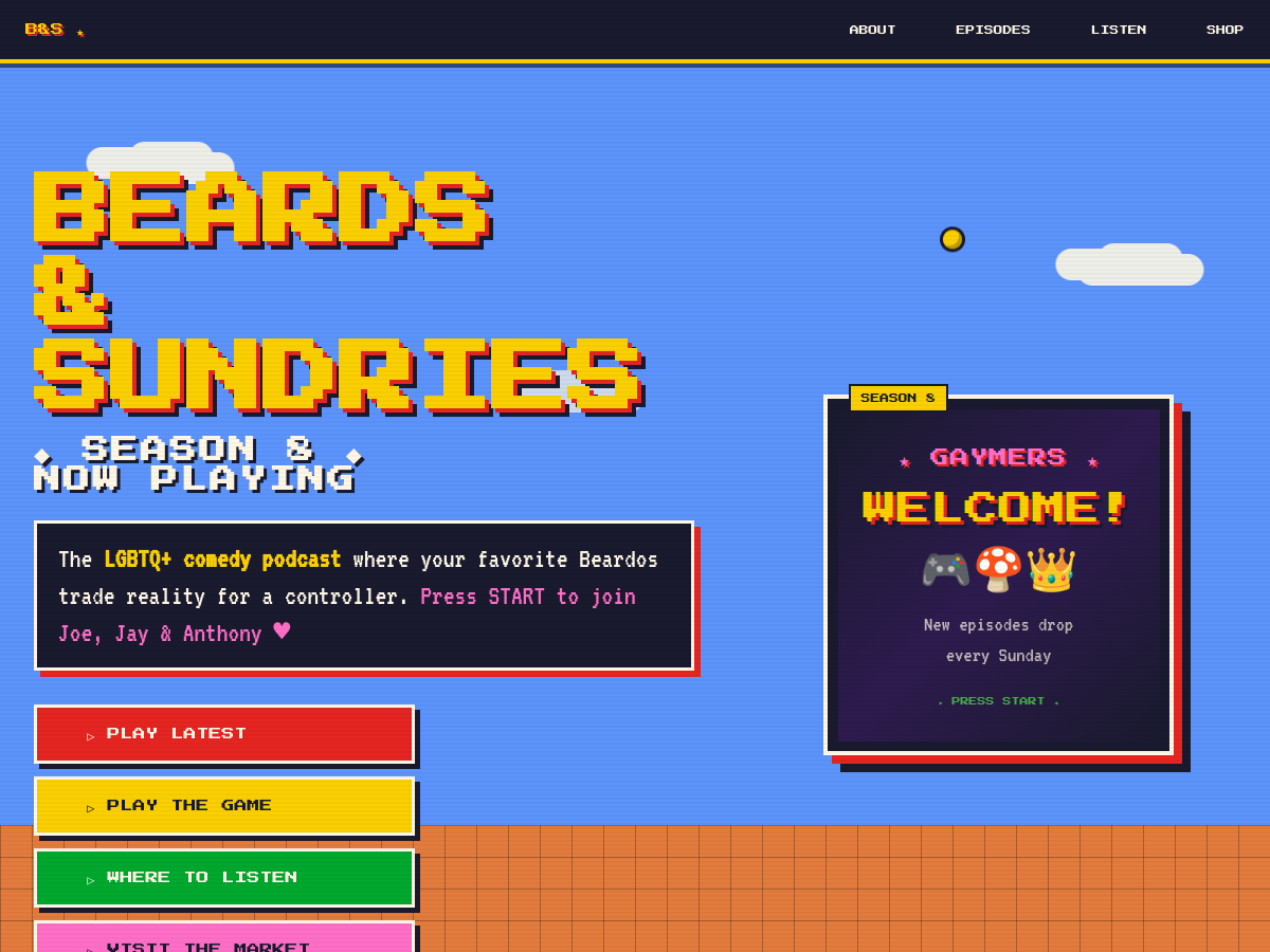 Beards & Sundries Season 8 website preview