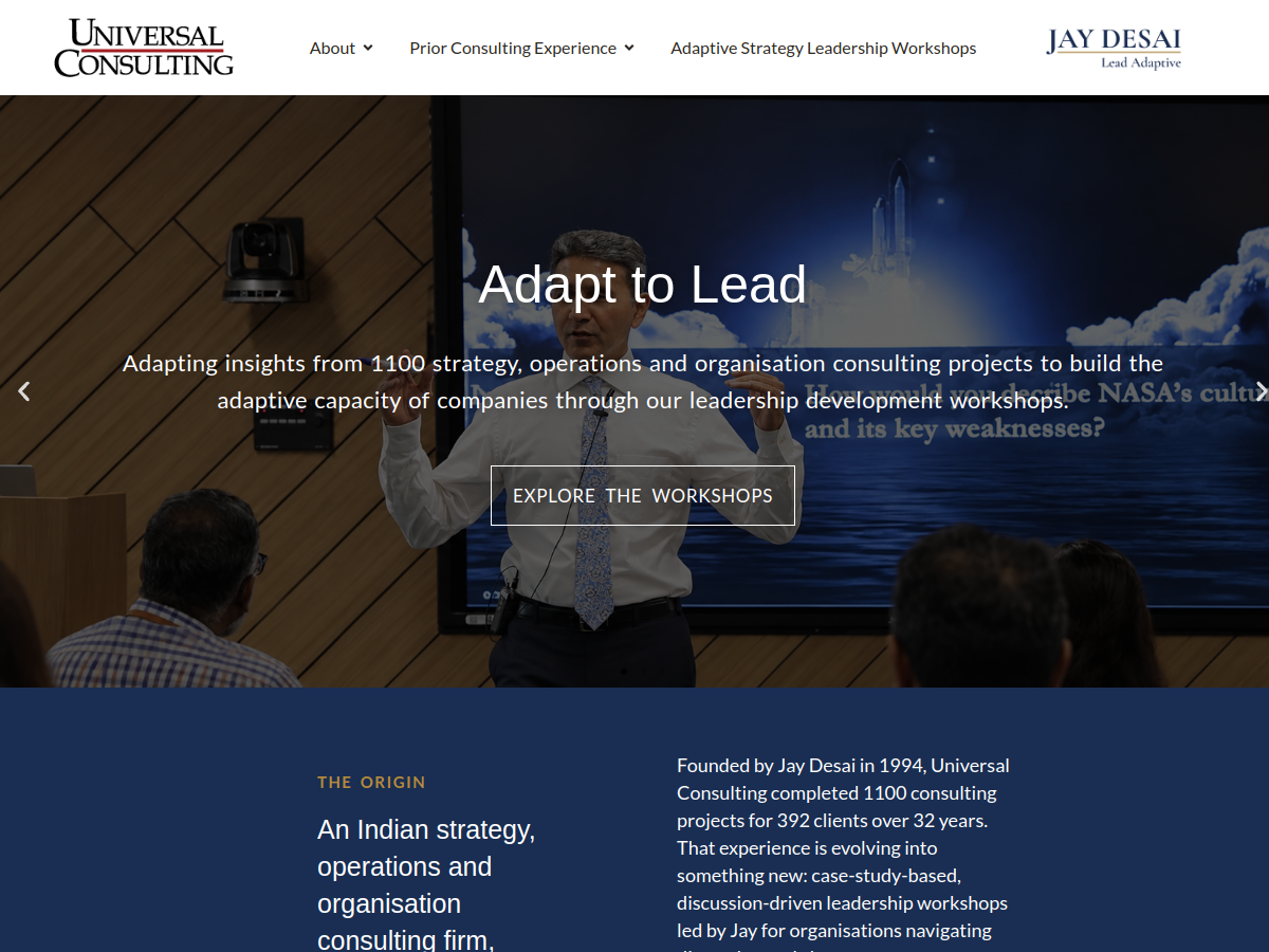 Universal Consulting India Pvt Ltd website screenshot