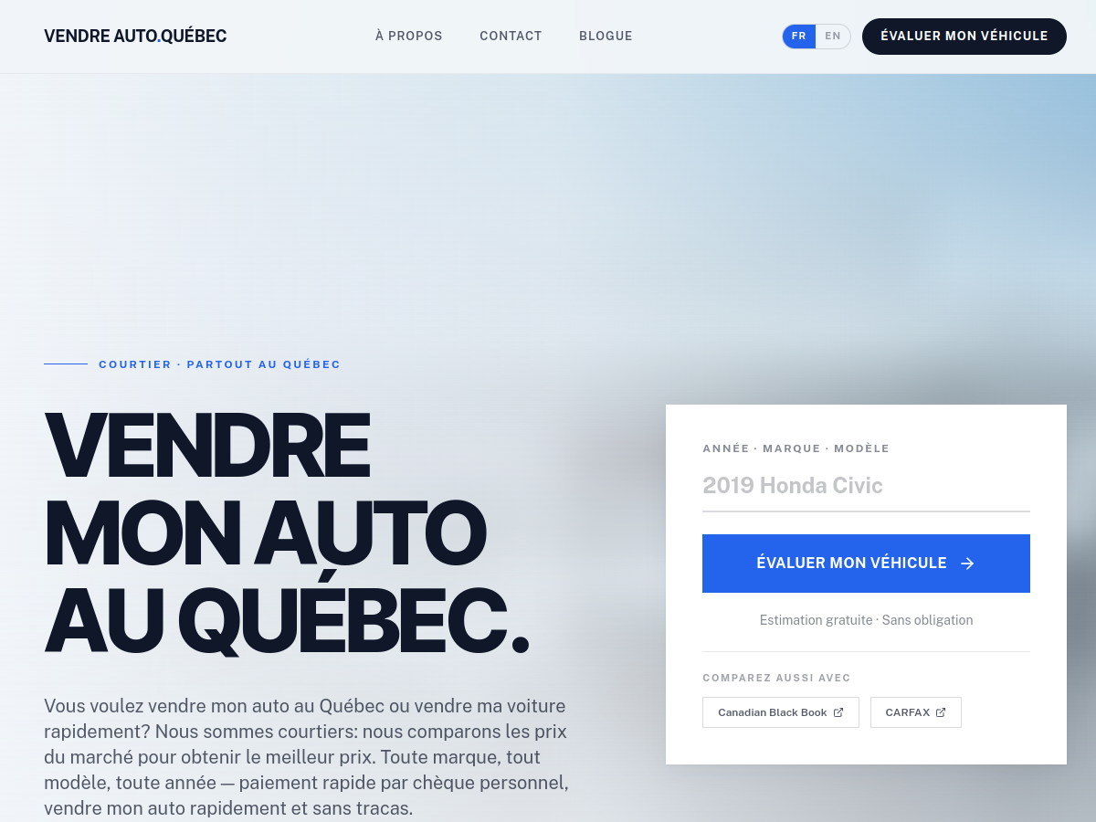 Vendre Auto Québec