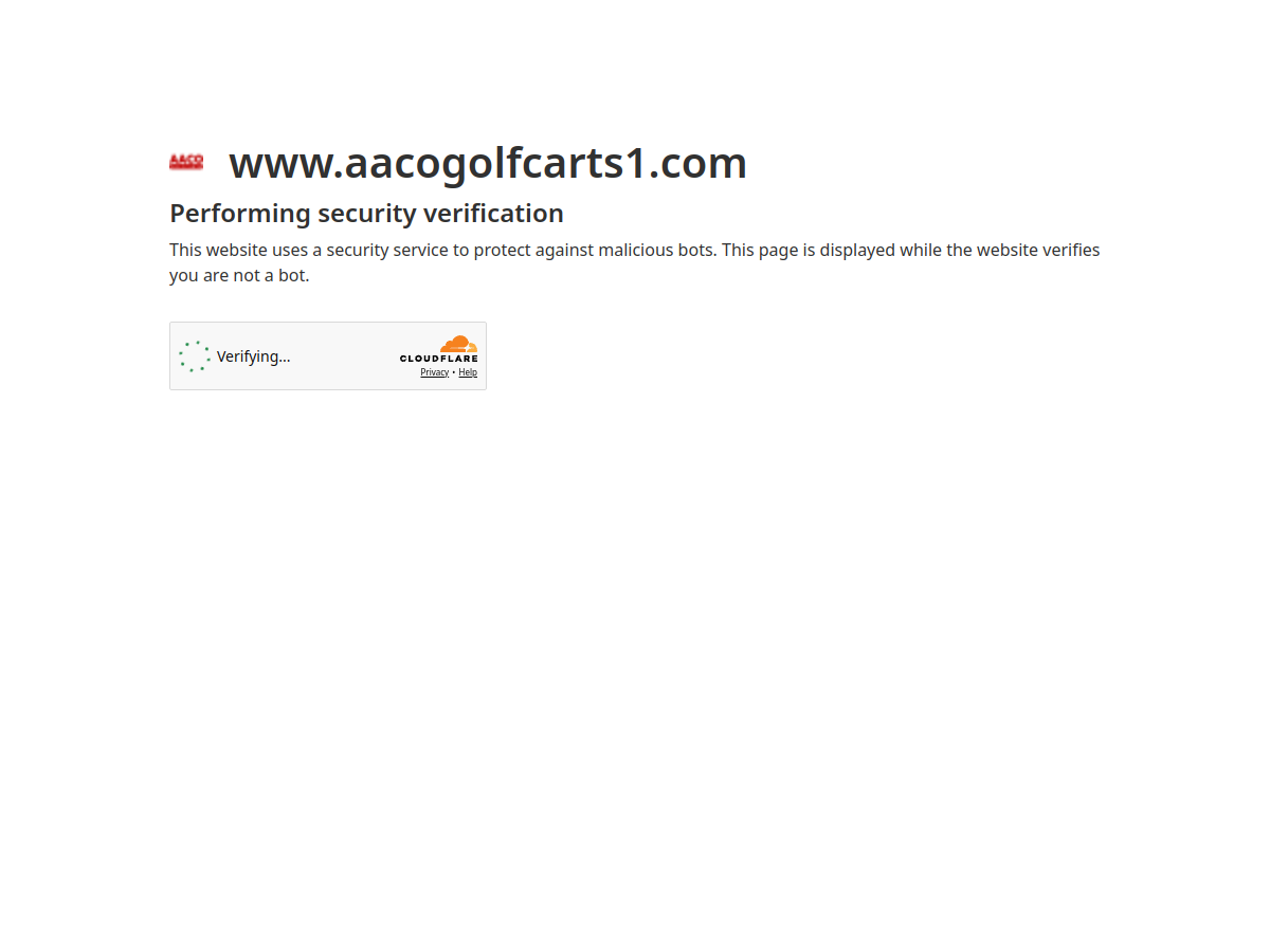 AACO Golf Carts & Parts website screenshot