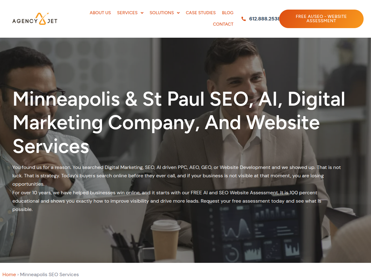 Agency Jet website screenshot