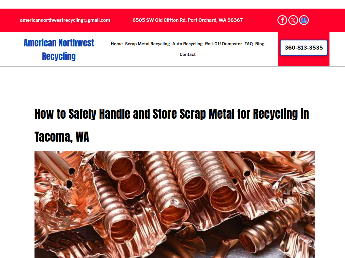 American Northwest Recycling website screenshot