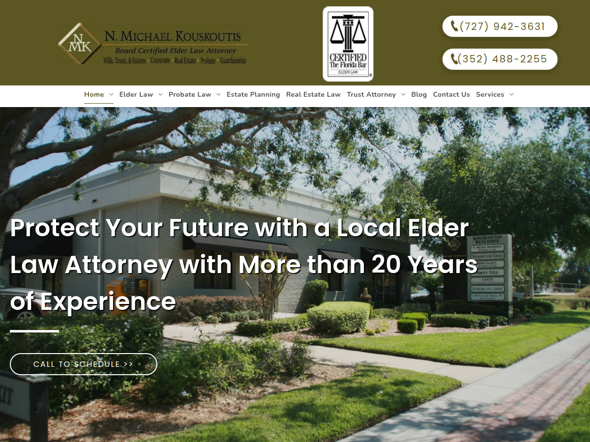 N. Michael Kouskoutis website screenshot