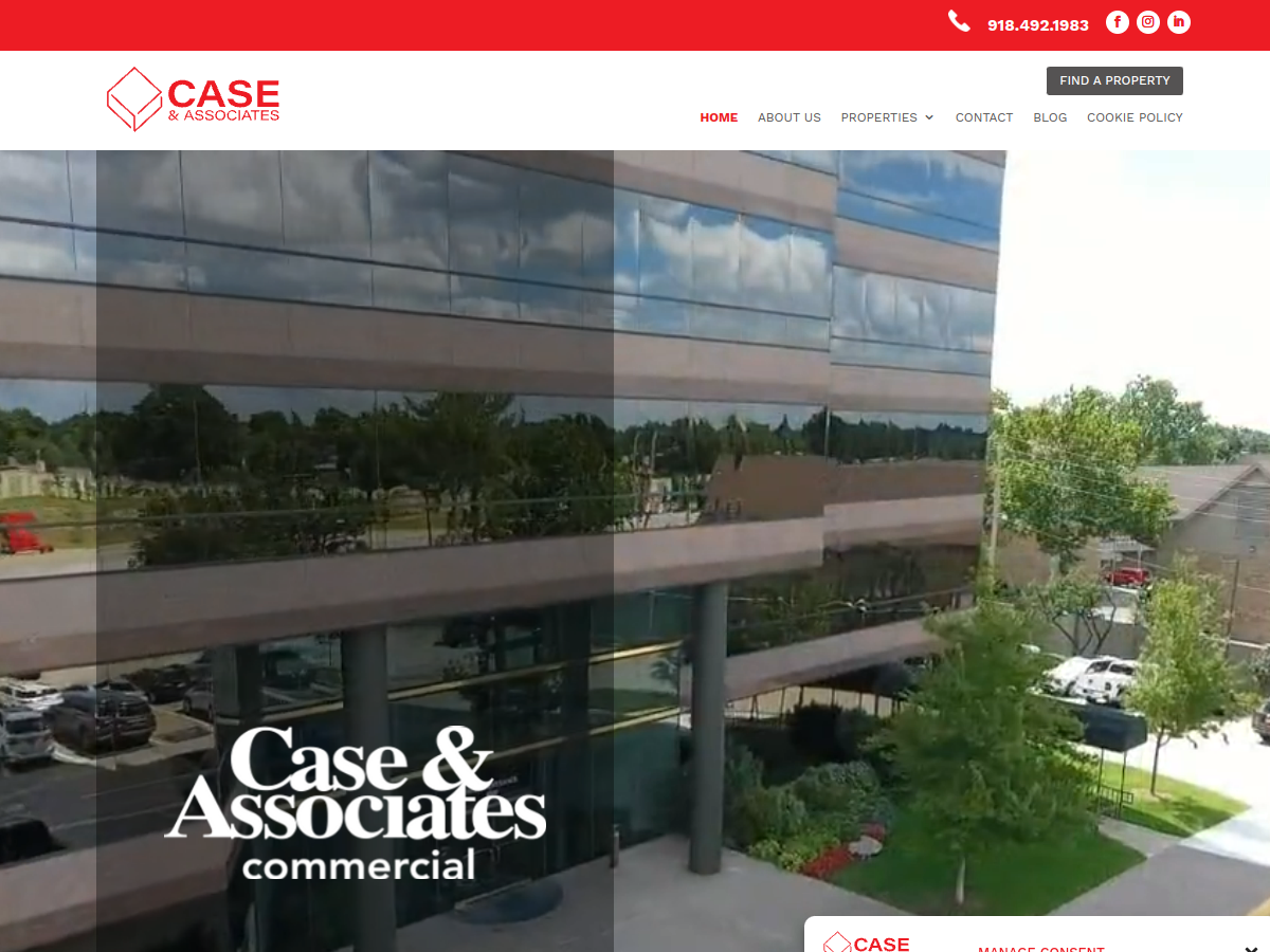 Case & Associates Commercial website screenshot