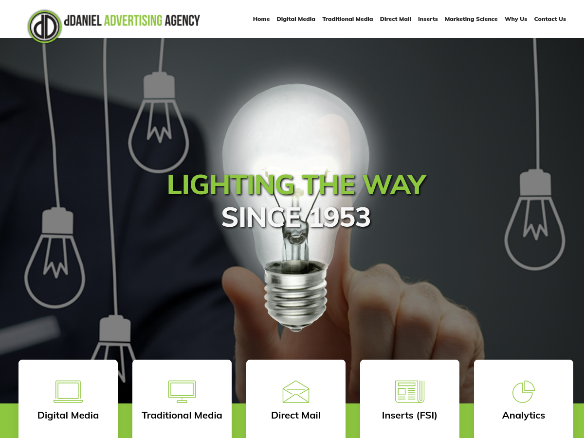 dDaniel Advertising Agency website screenshot