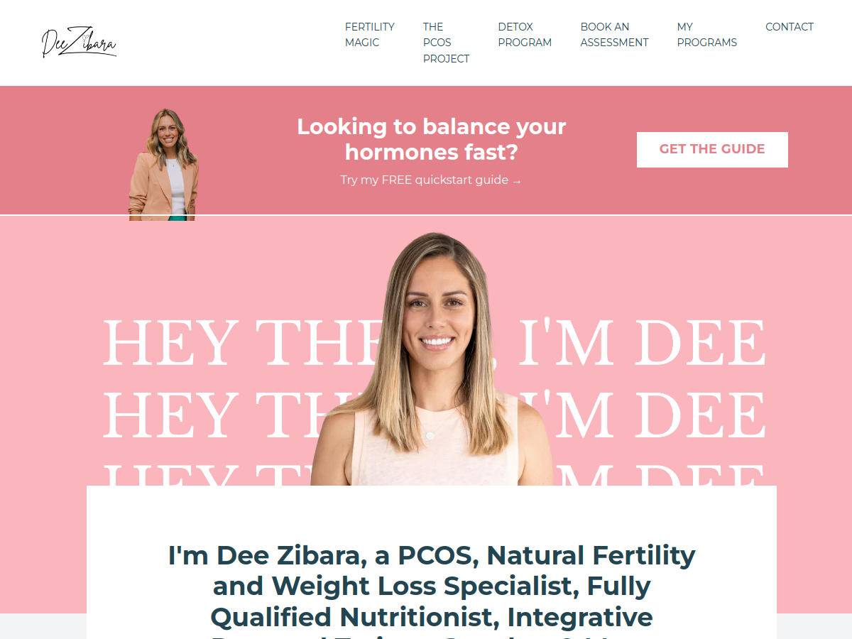 The PCOS Project site preview