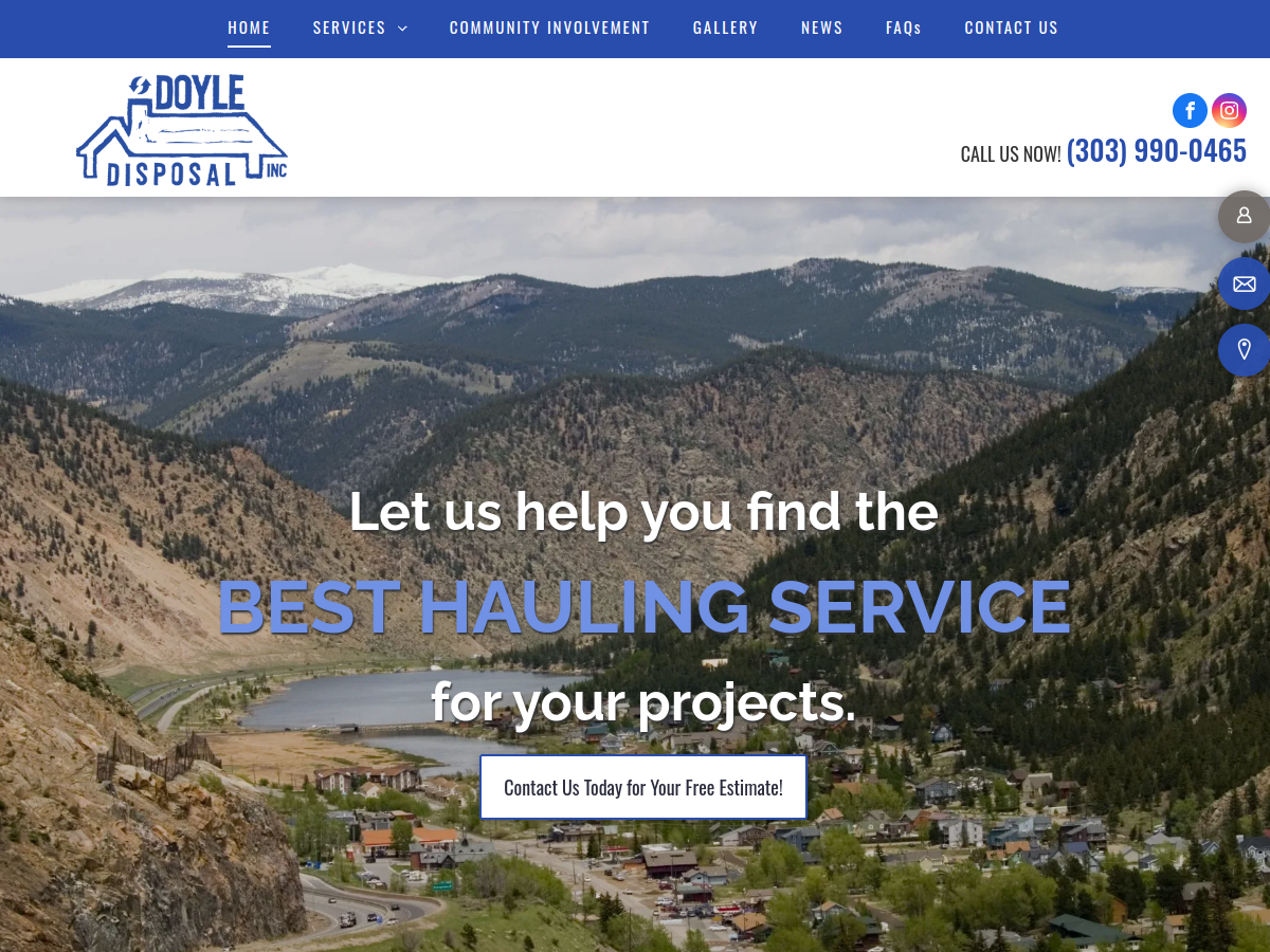 Doyle Disposal website screenshot