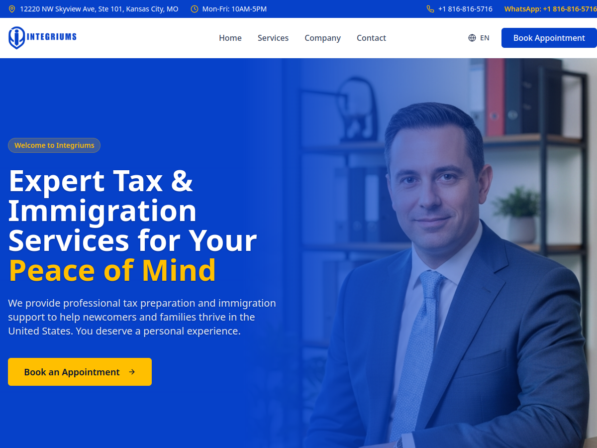 Integriums Website Preview