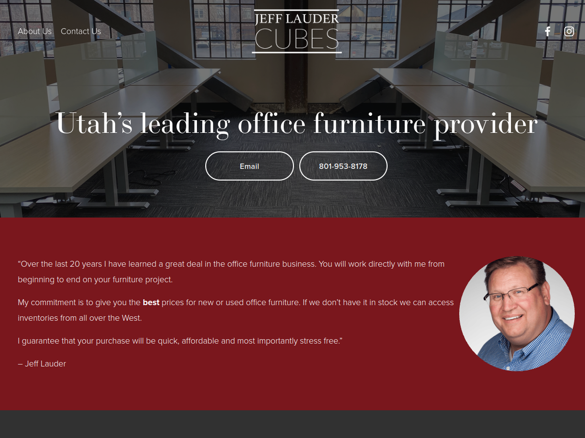 Jeff Lauder Cubes website screenshot
