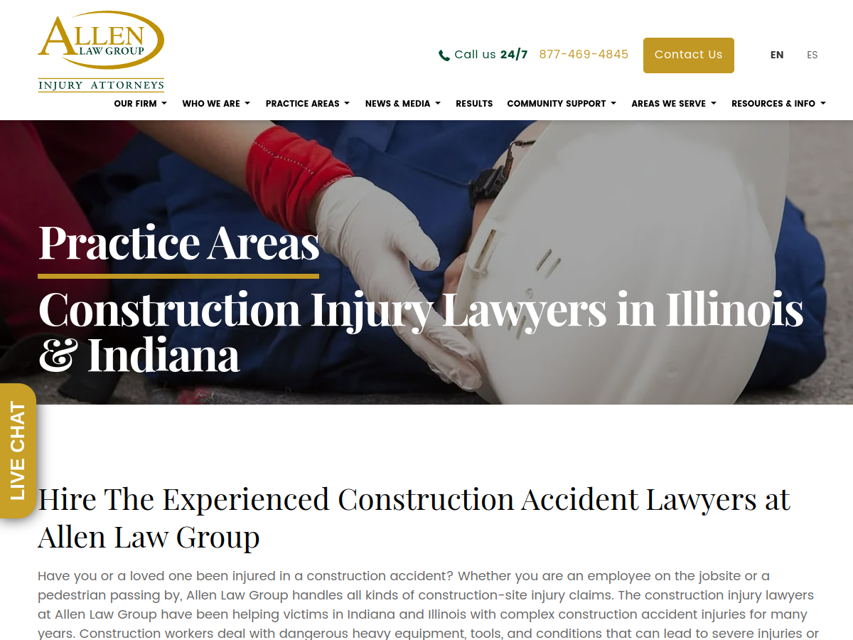 Allen Law Group website screenshot