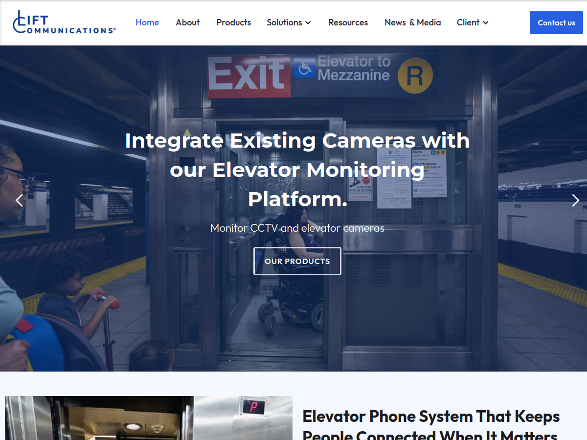 Lift Communications website screenshot