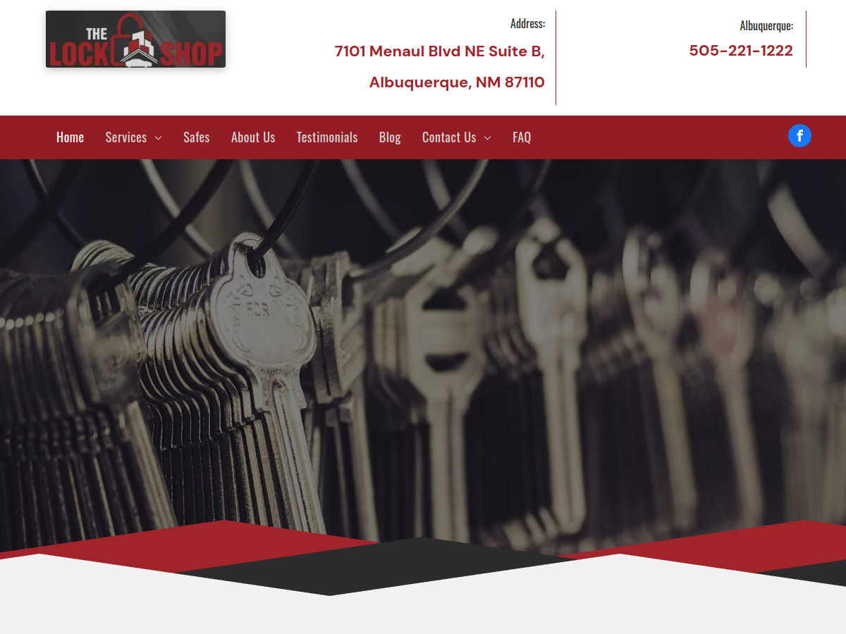 The Lock Shop website screenshot