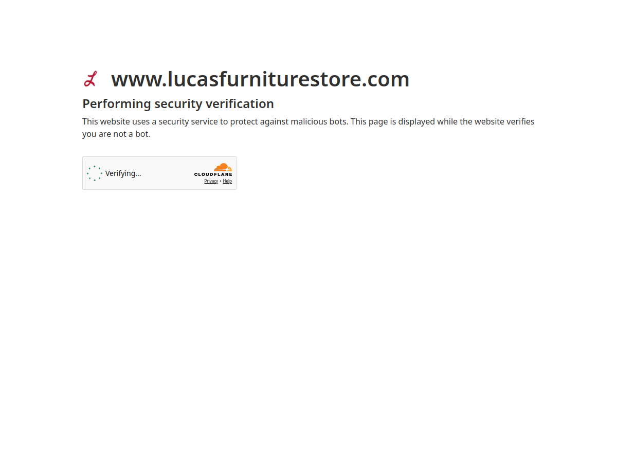 Lucas Furniture & Mattress website screenshot
