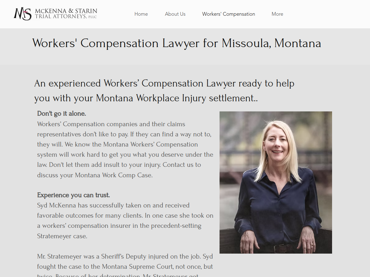 McKenna & Starin, PLLC website screenshot