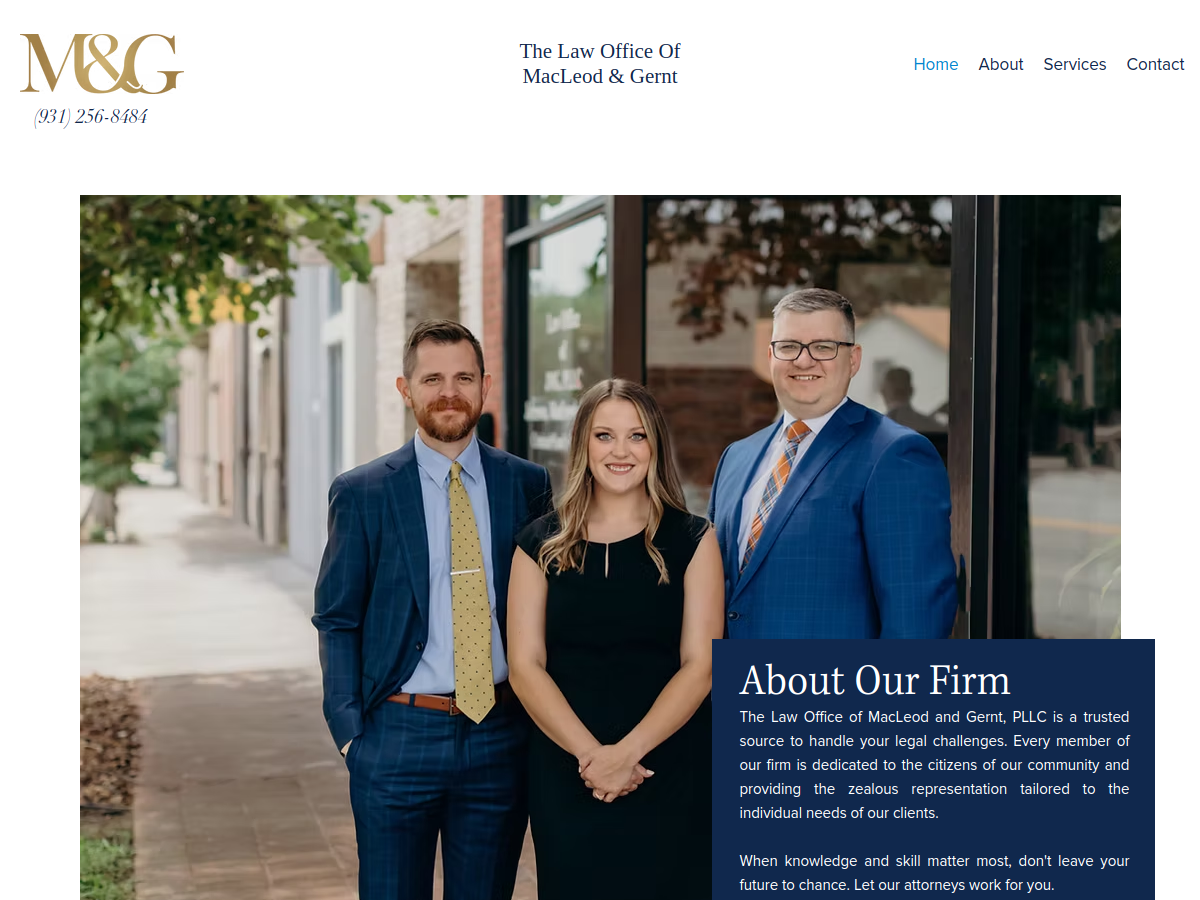 JMG, PLLC - Johnson, MacLeod, & Gernt website screenshot