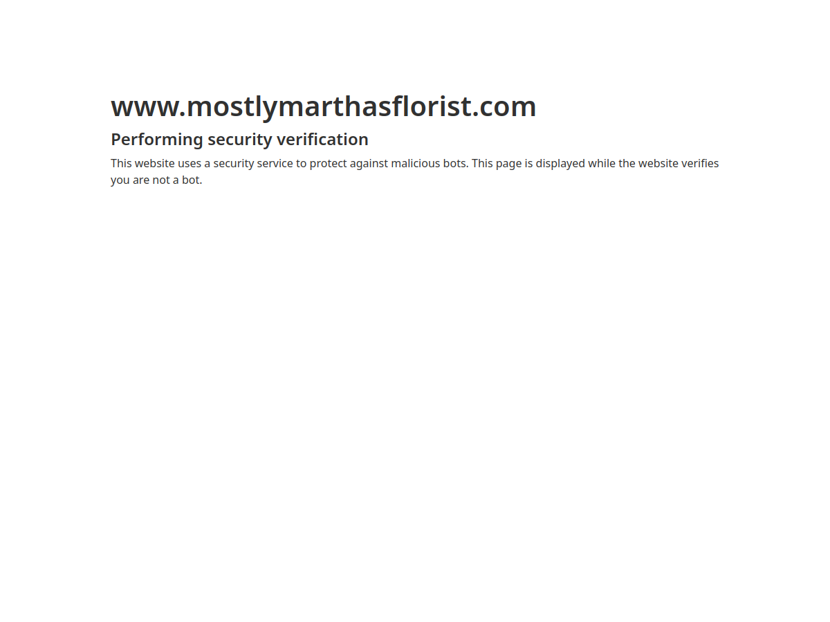 Mostly Martha's Floral Designs website screenshot