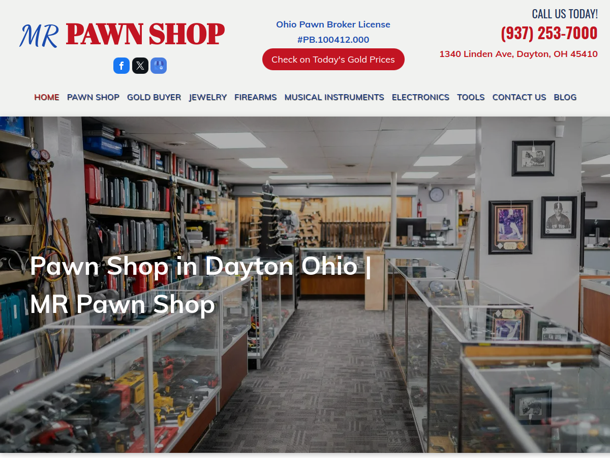 Mr. Pawn Shop website screenshot