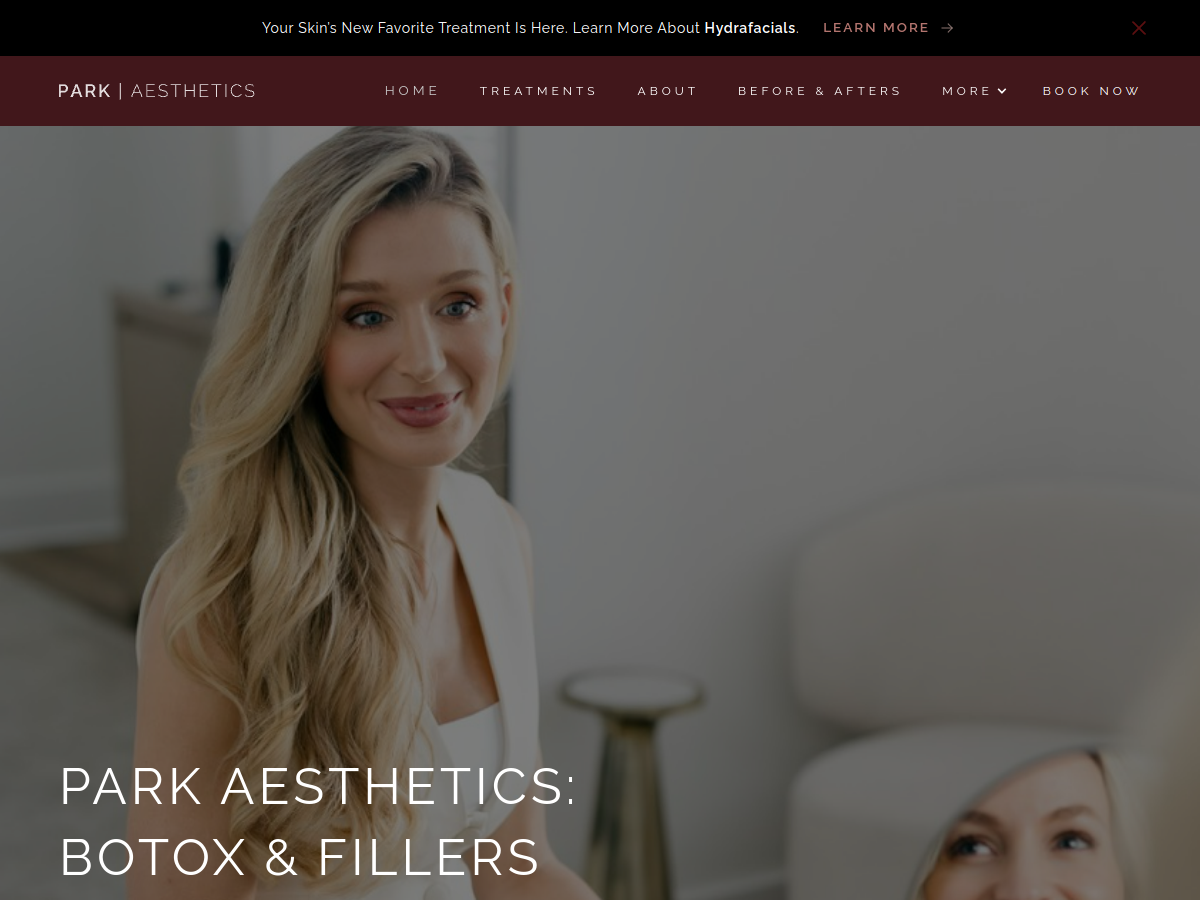 Park Aesthetics website screenshot