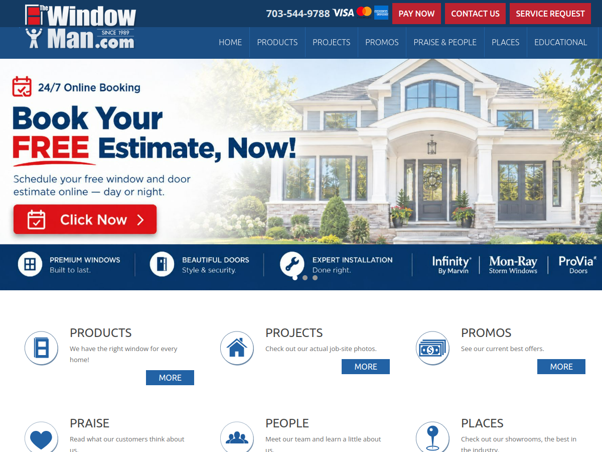 The Window Man website screenshot