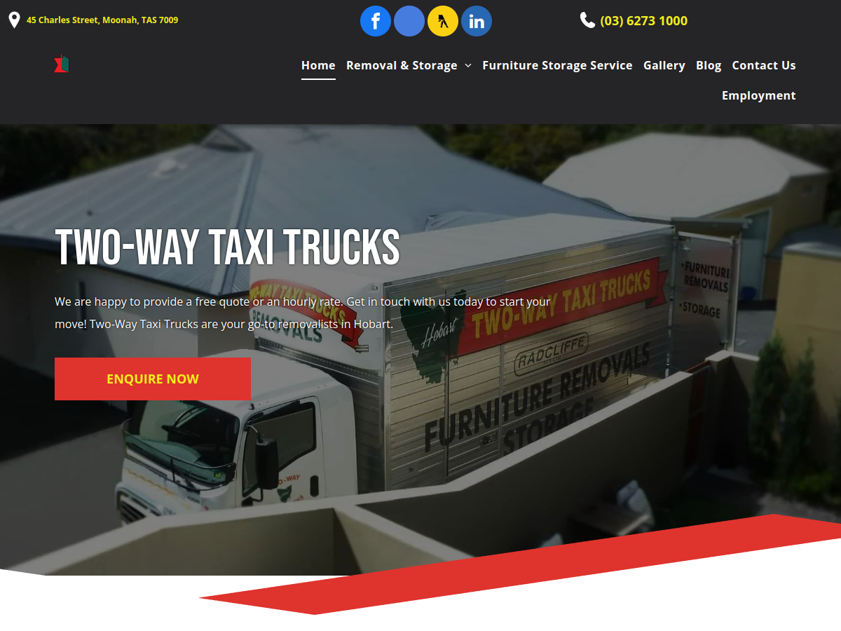 Two Way Taxi Trucks website screenshot