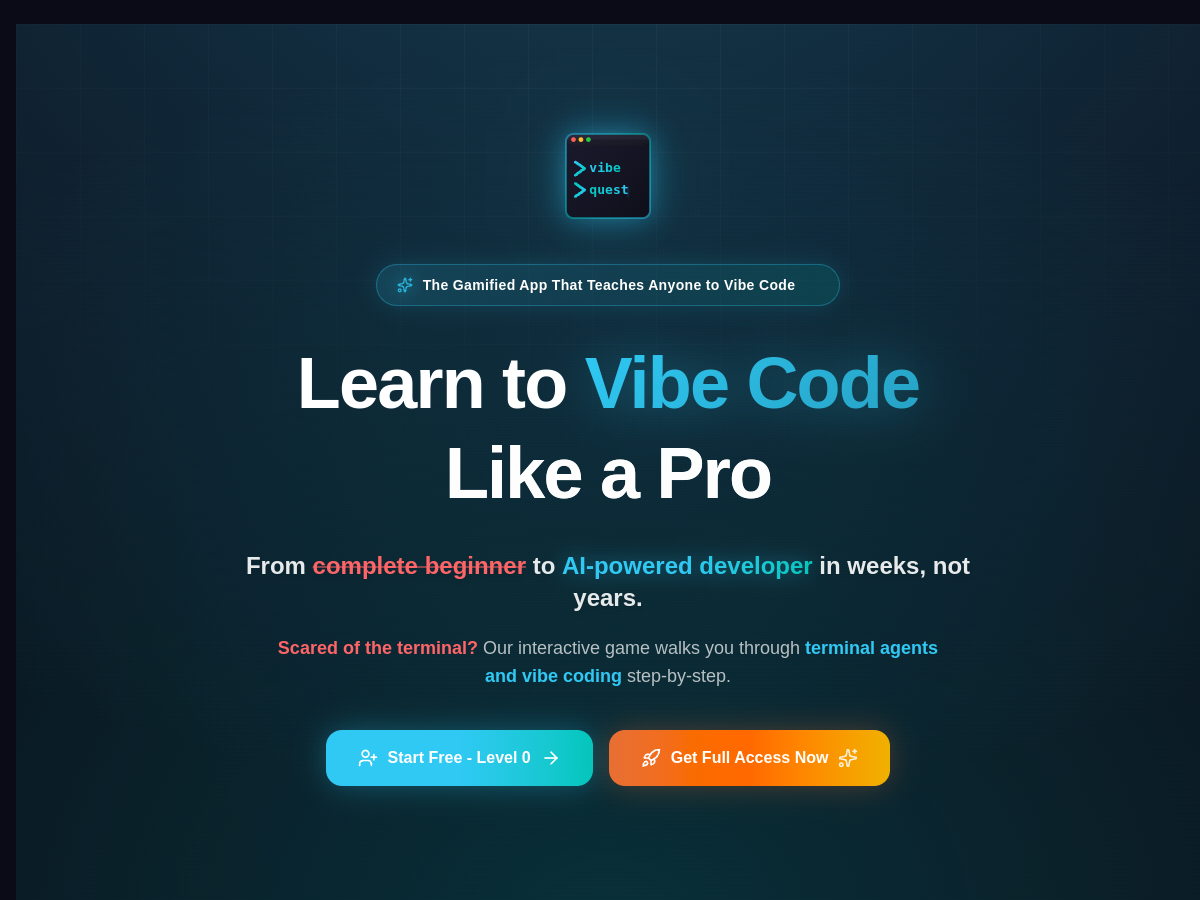 Vibe-Quest website