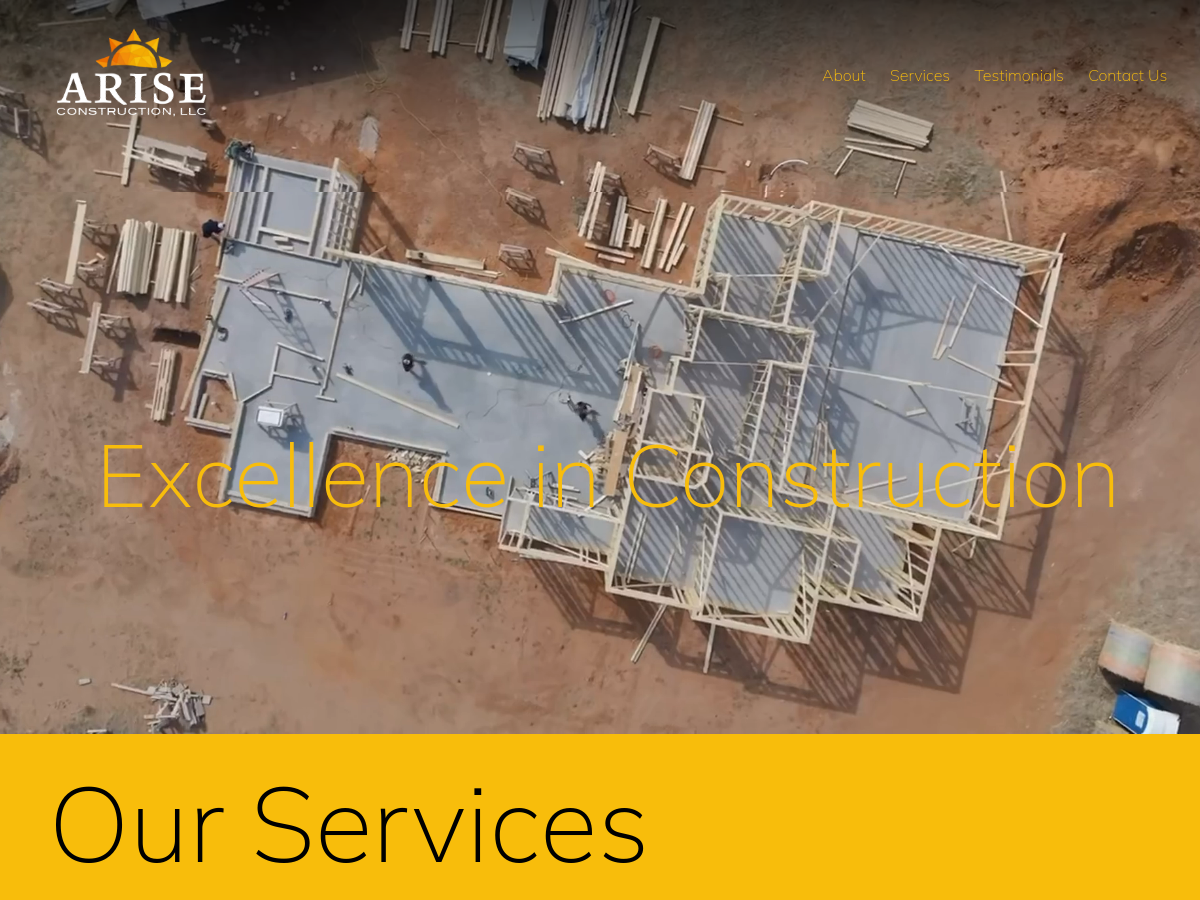 Arise Construction website