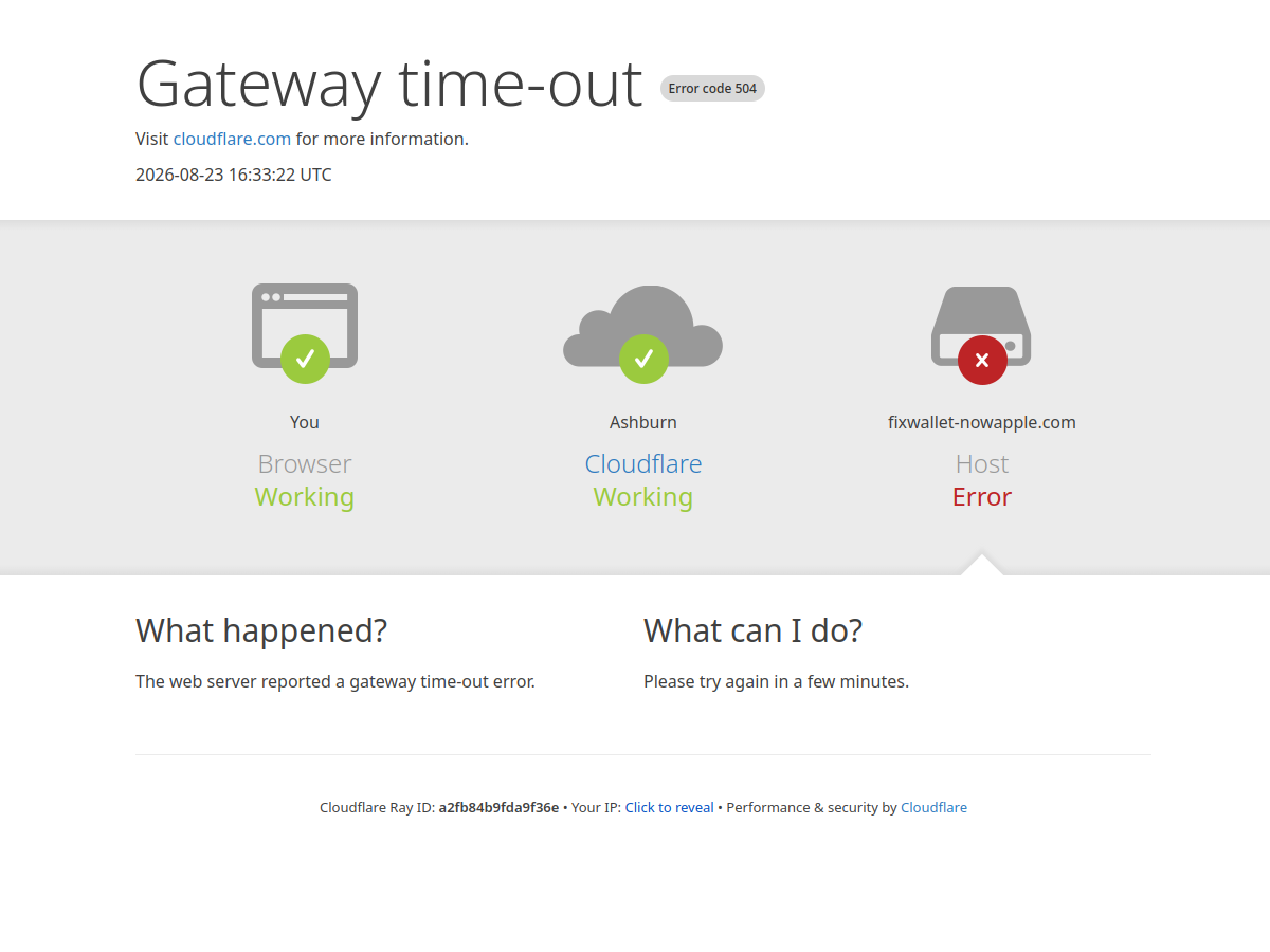 Screenshot of fixwallet-nowapple.com