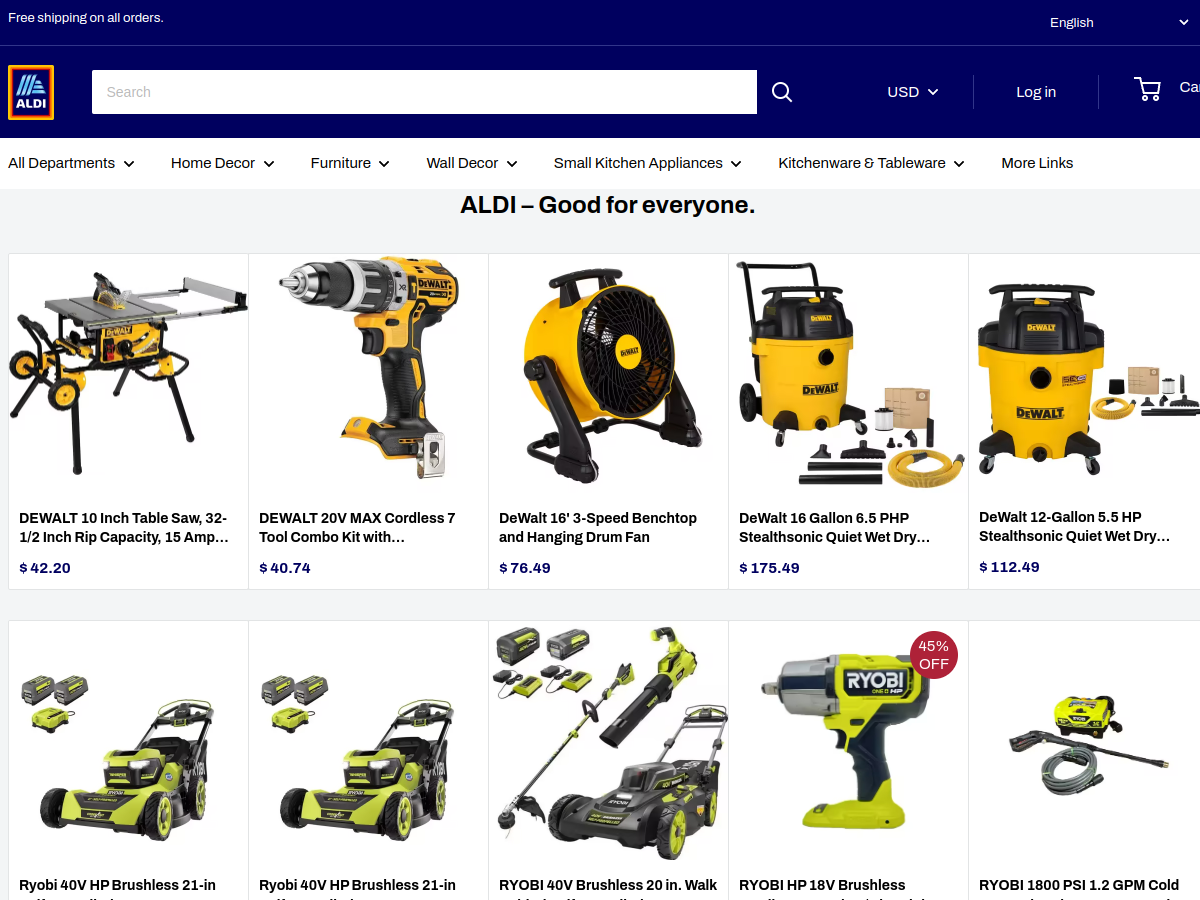 Screenshot of aldiuk.everbypantry.shop