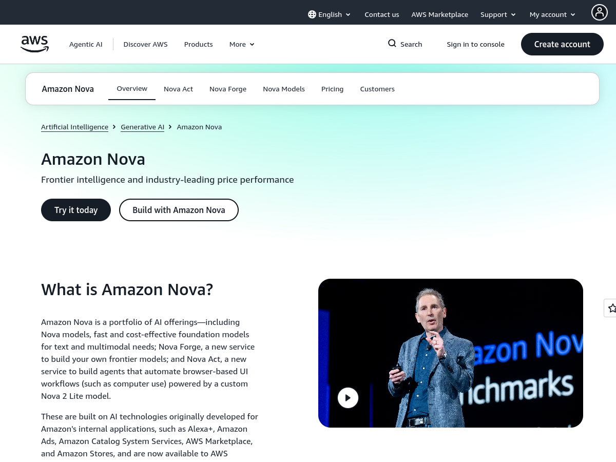 Amazon Titan Image example page screenshot