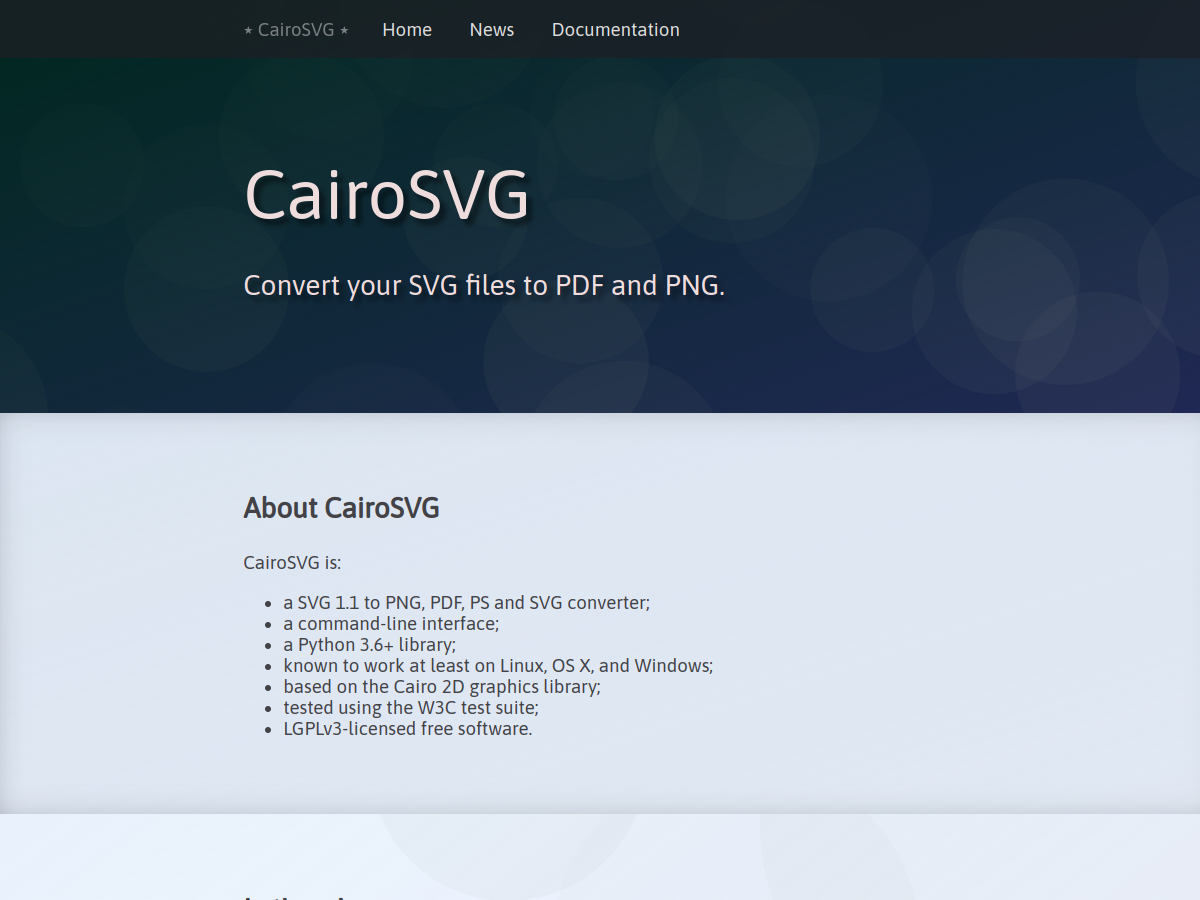 CairoSVG example page screenshot