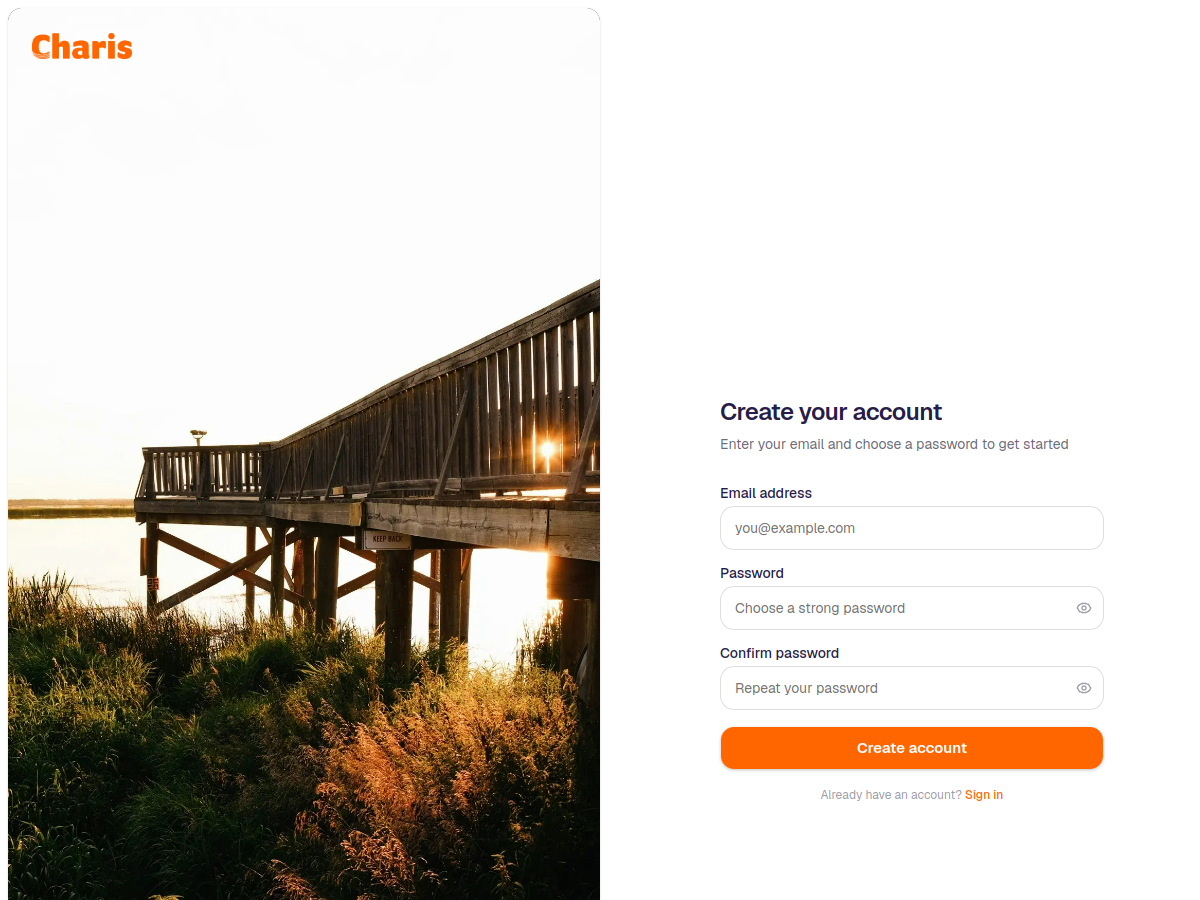 Screenshot of charis-v2.implementai.net