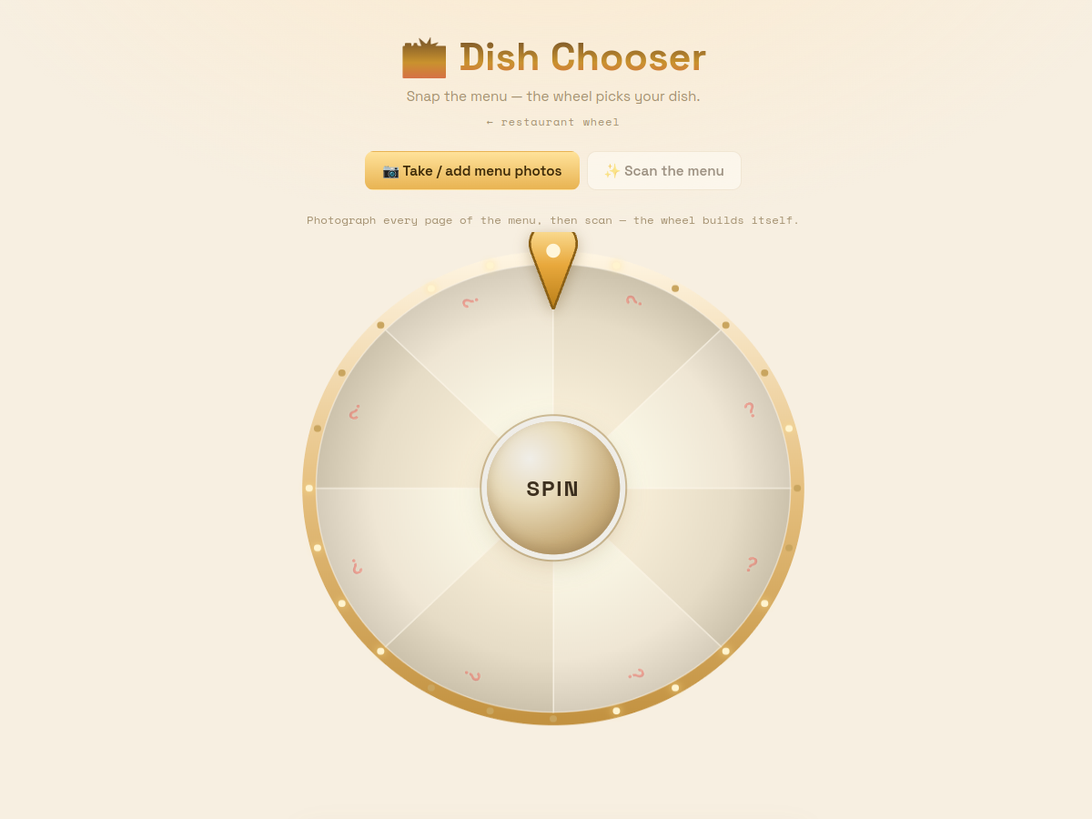Choosing Dishes